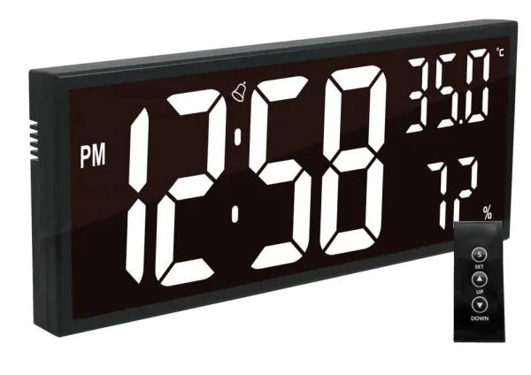 Digitálne hodiny JVD DH309.1 – LED, ovládač, teplomer (41 cm)
