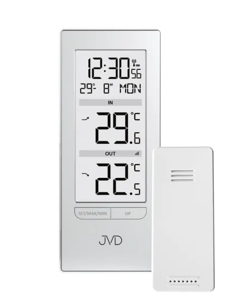 Digitálna meteostanica JVD T3348.2 s vonkajším senzorom a DCF časom