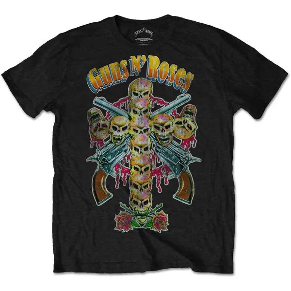 Guns N’ Roses – Skull Cross 80s (Čierna) (Tričko)