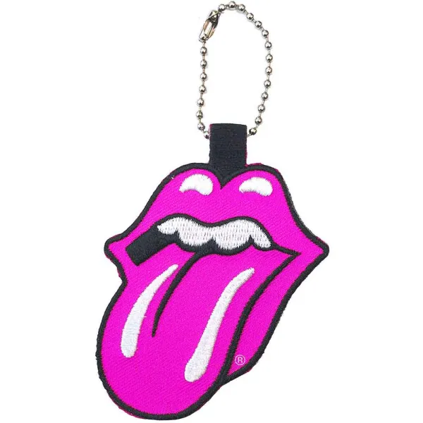 The Rolling Stones – Classic Tongue (Ružová, Patch Keychain) (Kľúčenka)