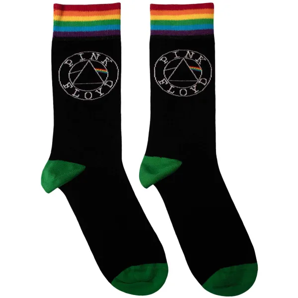 Pink Floyd – Circle Logo (Čierna, UK Size 7 - 11) (Ponožky)