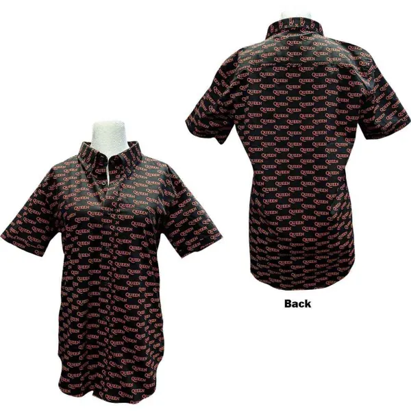 Queen – Logo Pattern (Čierna) (Košeľa)