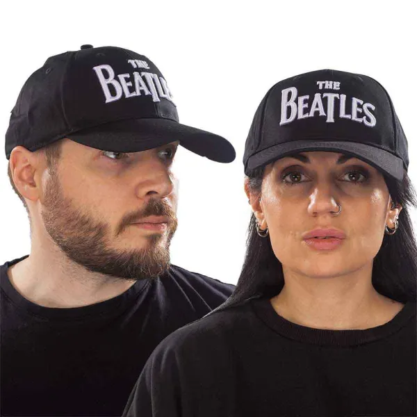 The Beatles – White Drop T Logo (Čierna) (Šiltovka)