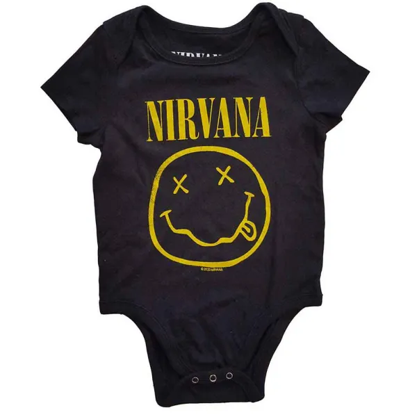 Nirvana – Yellow Happy Face (Čierna, Detské) (Body)