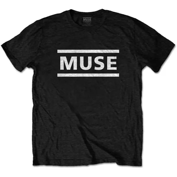 Muse – White Logo (Čierna) (Tričko)