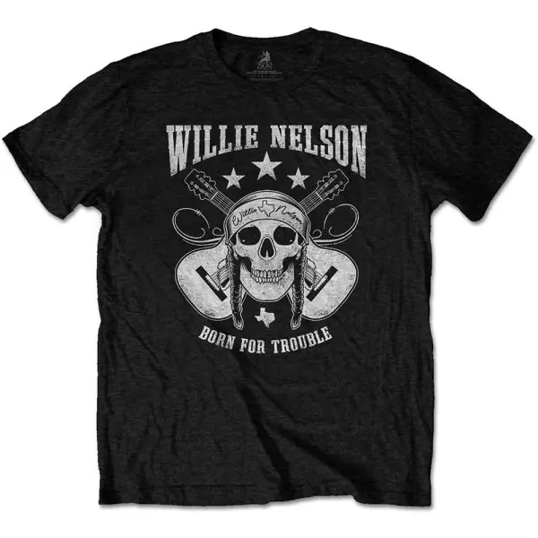 Tričko Willie Nelson - Skull, Unisex,Čierna,M