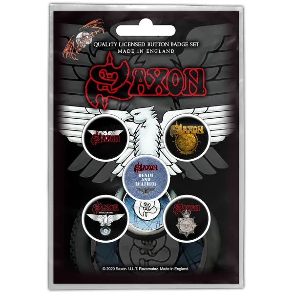 SAXON – Wheels Of Steel (Button Badge Pack) (Odznak)