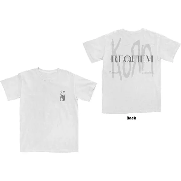 Tričko Korn - Requiem, Unisex,Biela,L
