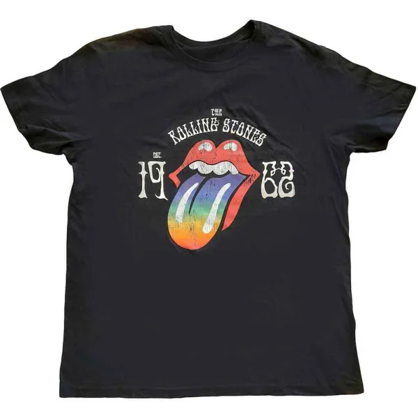 The Rolling Stones – Sixty Rainbow Tongue '62 (Čierna) (Tričko)