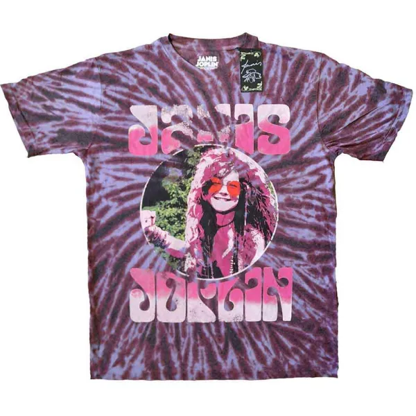 Janis Joplin – Pink Shades (Fialová) (Tričko)