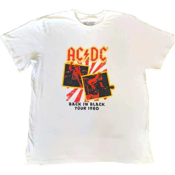 AC/DC – Back in Black Tour 1980 (Biela) (Tričko)