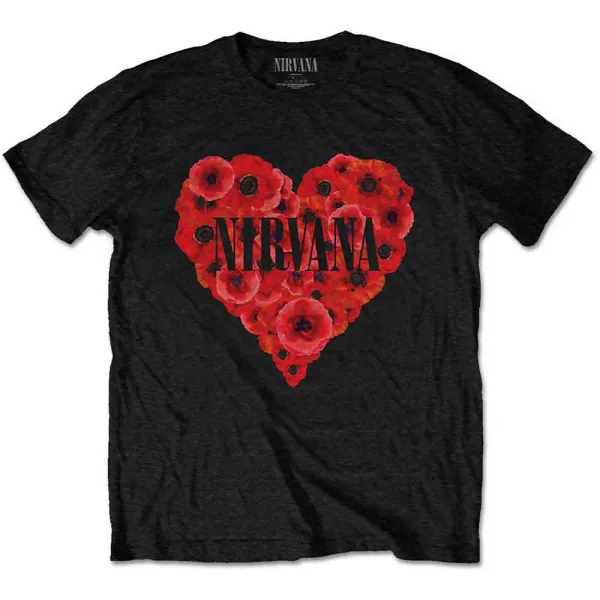 Nirvana – Poppy Heart (Čierna) (Tričko)