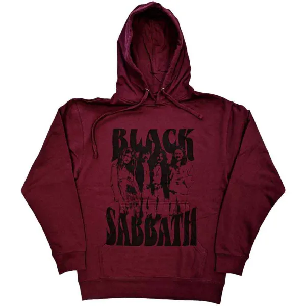 Black Sabbath – Band and Logo (Červená) (Mikina)