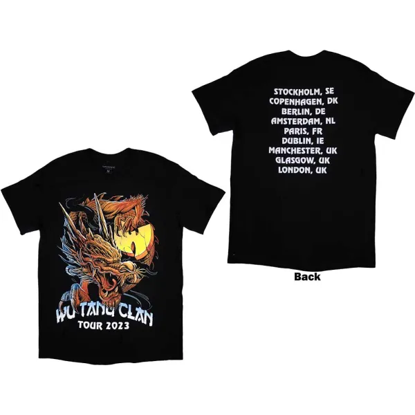 Wu-Tang Clan – Tour '23 Dragon Back Print (Čierna, Limited) (Tričko)