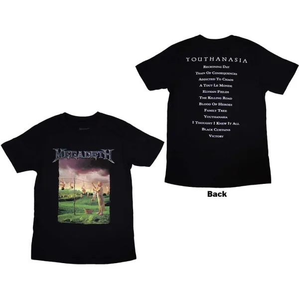 Megadeth – Youthanasia Tracklist (Čierna) (Tričko)