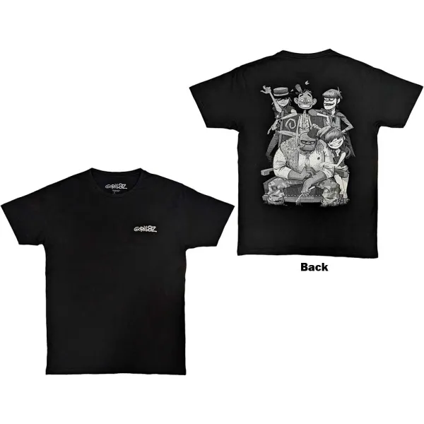 Gorillaz – Pocket Spray - George Group (Čierna) (Tričko)