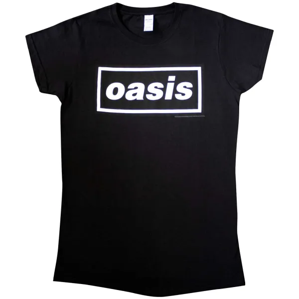 Oasis – Decca Logo (Čierna, Dámske) (Tričko)