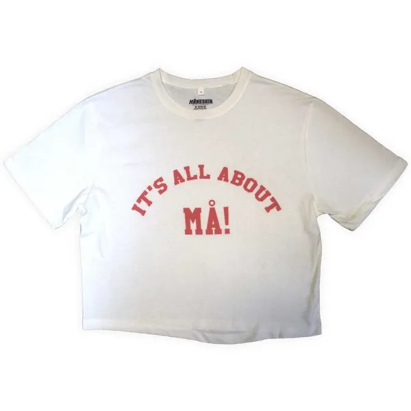 Croptop Maneskin - It's All About MA!, Žena,Biela,XL