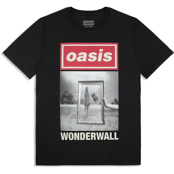 Oasis – Wonderwall Single Cover (Čierna, Limited) (Tričko)