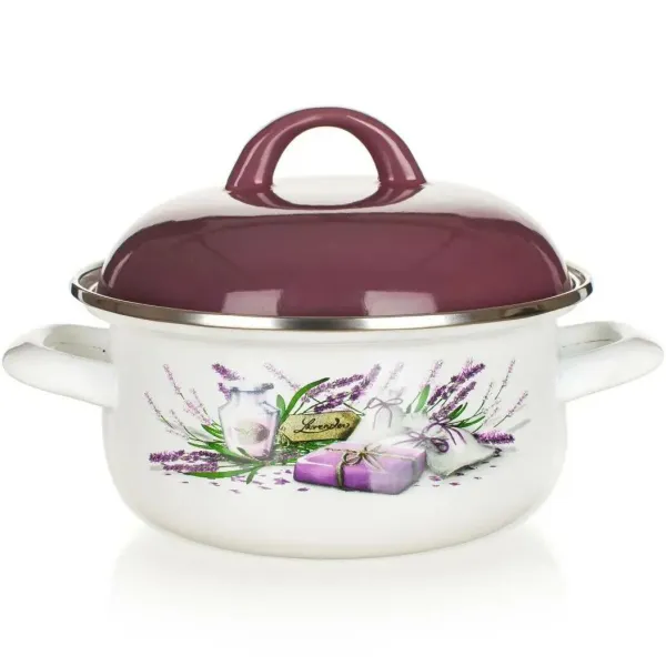 Banquet LAVENDER smaltovaný kastrol 20 cm, pr. 20 cm