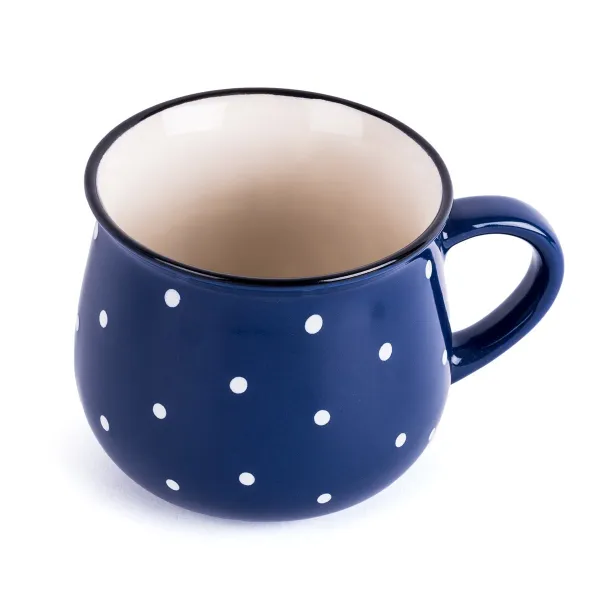 Keramický hrnček Dots 230 ml, modrá, 230 ml