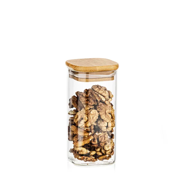 4Home Sklenená dóza na potraviny s viečkom Bamboo, 300 ml, 300 ml