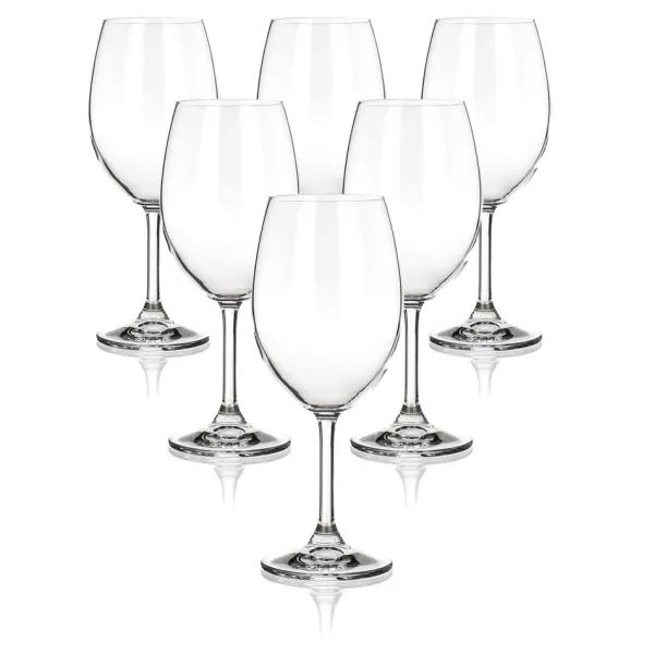 Banquet 6-dielna sada pohárov na červené víno LEONA, 430 ml