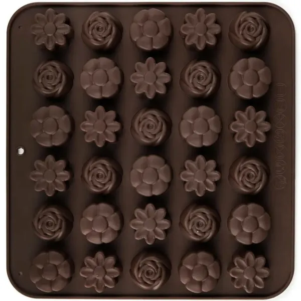 Banquet Formičky na čokoládu silikonové Culinaria Brown 21,4x20,6 cm mix tvarů