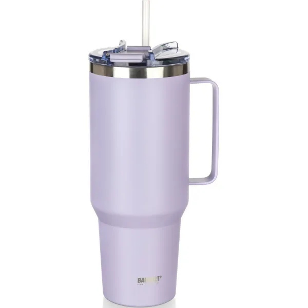 Banquet Termohrnček nehrdz. s uchom Twain 1200 ml, lila