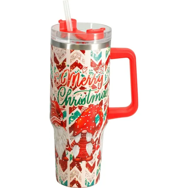Vianočný termohrnček Merry Christmas 1,2 l, červená