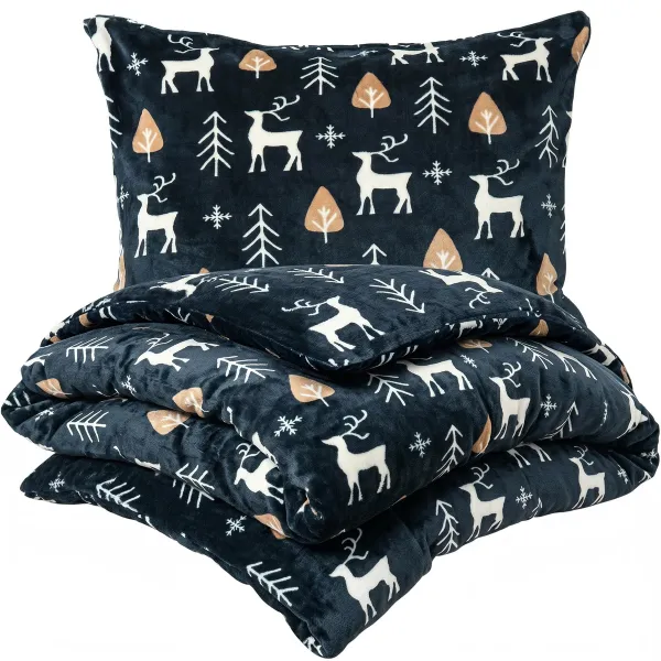 4Home obliečky mikroflanel Nordic Deer, 140 x 220 cm, 70 x 90 cm