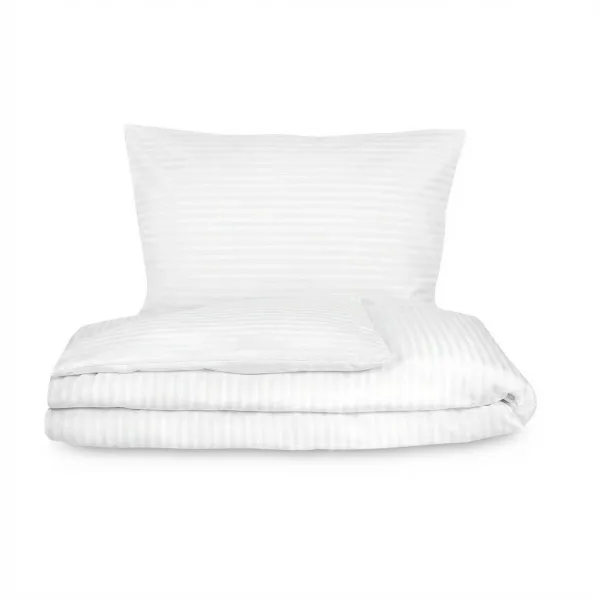 Kvalitex Saténové obliečky Stripe biela, 200 x 200 cm, 2 ks 70 x 90 cm