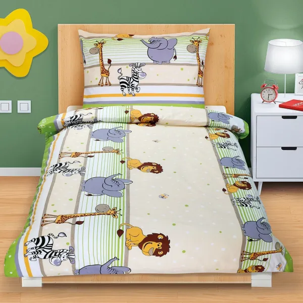 Bellatex Bavlnené obliečky Safari svetlozelená, 140 x 200, 70 x 90 cm, 140 x 200 cm, 70 x 90 cm