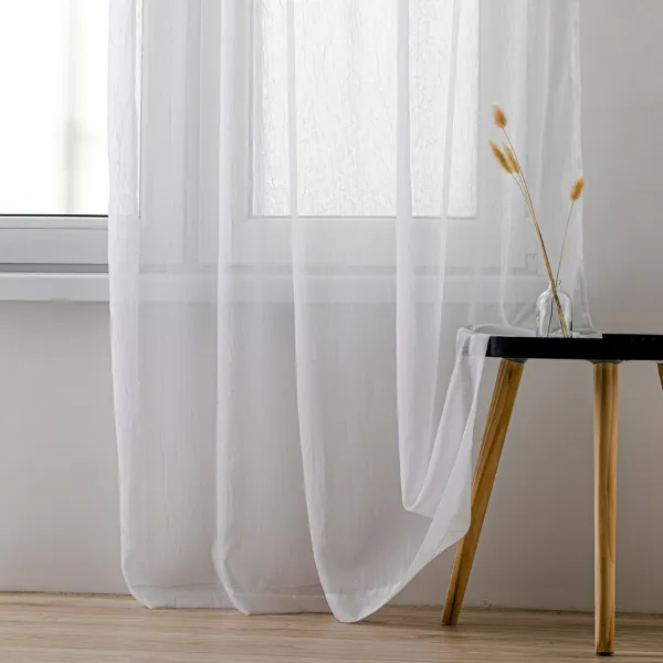 Homede Záclona Kresz Eyelets silver, biela, 280 x 290 cm