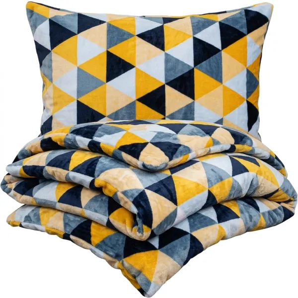 4Home Obliečky mikroflanel Scandi triangle, 160 x 200 cm, 70 x 80 cm