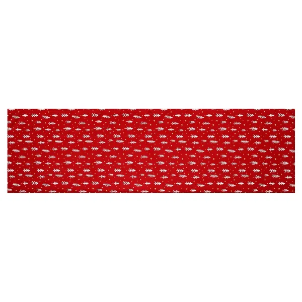 Behúň červený - vianočný, 100% polyester, 40 x 150 cm.