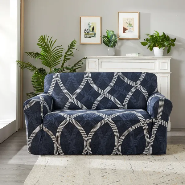 4Home Napínací poťah na kreslo Elegant modrá, 90-140 cm + obliečka na vankúšik zadarmo, 90-140 cm