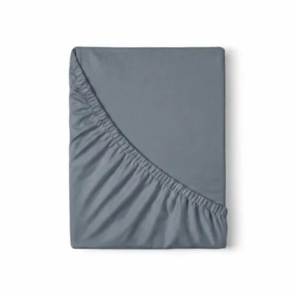 Kvalitex Saténové prestieradlo s gumou tmavosivá, 90 x 200 cm