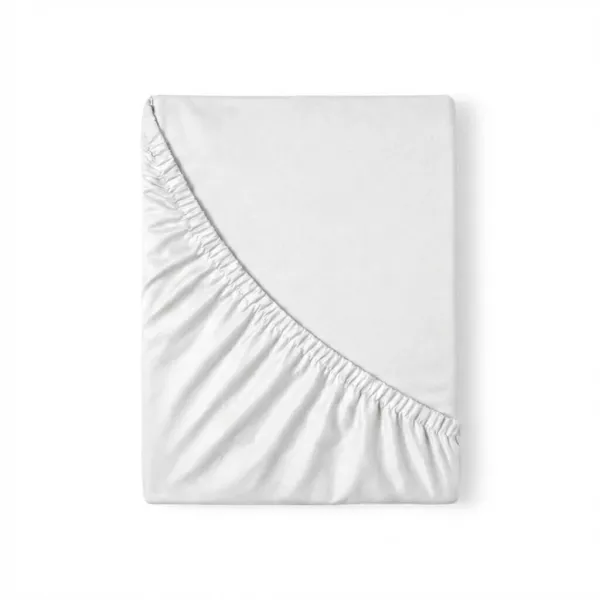 Kvalitex Saténové prestieradlo s gumou biela, 100 x 200 cm