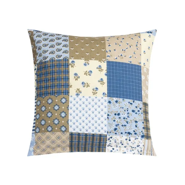 Bellatex Vankúšik Adéla Patchwork modrá, 40 x 40 cm