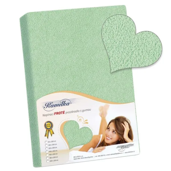 Bellatex Froté prestieradlo Kamilka svetlozelená, 90 x 200 cm