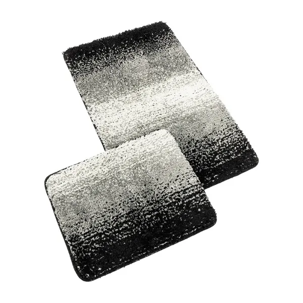 Bellatex Sada Kúpeľňových predložiek bez výkroja BANYSILVER čierna, 60 x 100, 60 x 50 cm