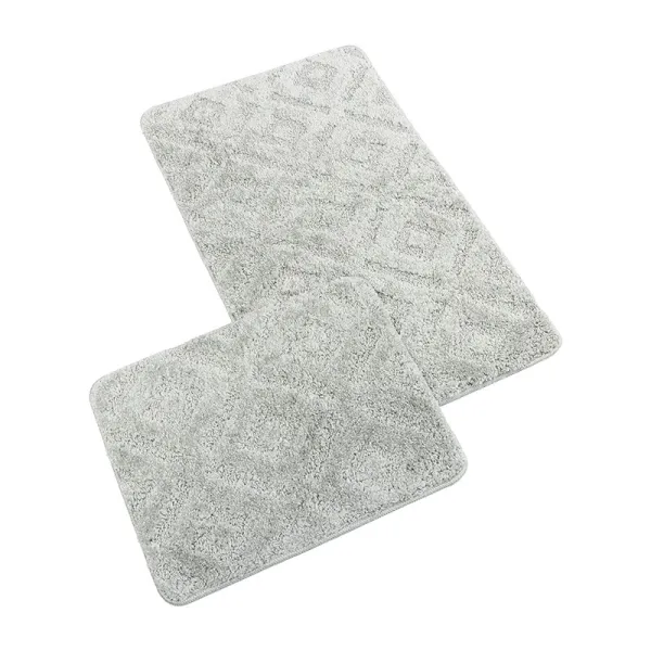 Bellatex Sada Kúpeľňových predložiek bez výkroja BANYSILVER svetlosivá, 60 x 100, 60 x 50 cm