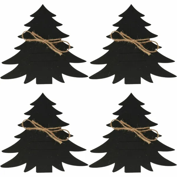 Vrecko na príbory X-Mas Tree čierna, sada 4 ks