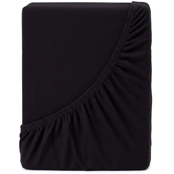 4Home Jersey prestieradlo MAKO čierne, 60 x 120 cm, 60 x 120 cm