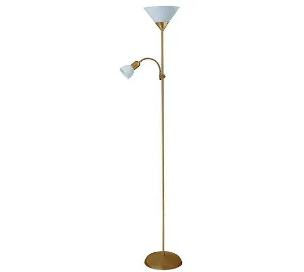 Stojaca lampa Rabalux Action 4065 matný chróm / biela