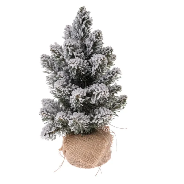 Dekoračný zasnežený stromček Jedľa, 30 cm