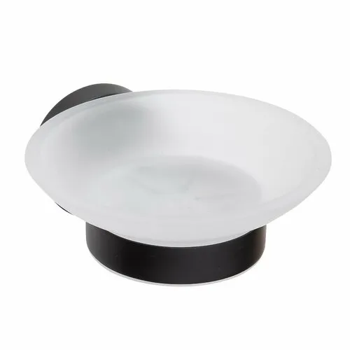 SAPHO XB800 X-round black mydlovnička, mliečne sklo, čierna