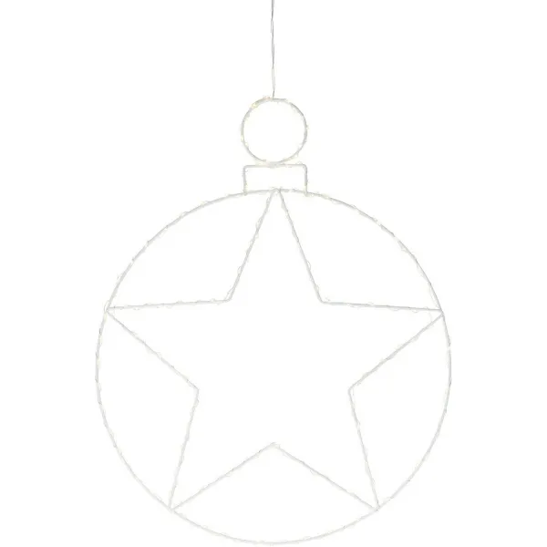 Vianočná závesná LED dekorácia Kerstball Star 236 LED, 48 cm