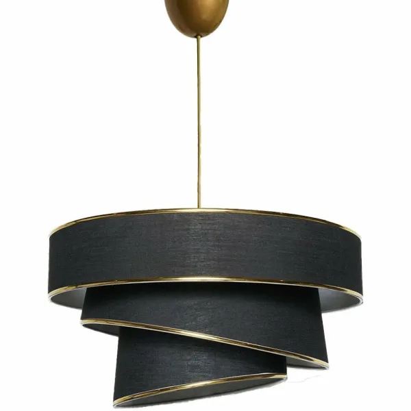 Závesný luster Couper - Black, Gold
